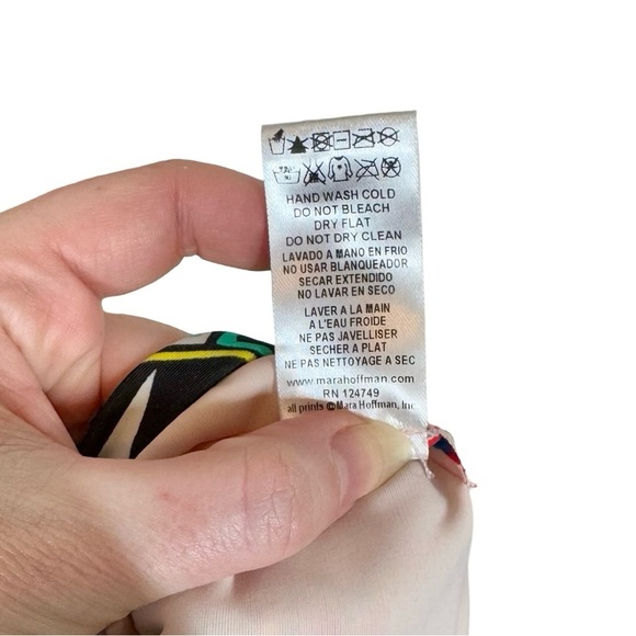 Mara Hoffman Cosmic Fountain Lace Up Cut Out One Piece Swimsuit Bathing Suit - Picture 12 of 15